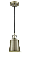 Innovations Lighting Addison 1-100 watt 5 inch Antique Brass Mini Pendant Brushed Brass Addison shades 201CABM9AB