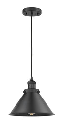 Innovations Lighting Briarcliff 1-100 watt 10 inch Matte Black Mini Pendant Matte Black Briarcliff shades 201CBKM10BK