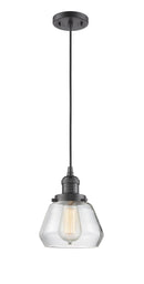 Innovations Lighting Fulton 1-100 watt 7 inch Oil Rubbed Bronze Mini Pendant Clear glass 201COBG172