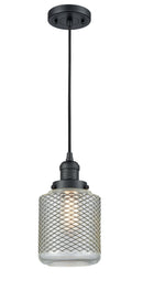 Innovations Lighting Stanton 1-100 watt 6 inch Oil Rubbed Bronze Mini Pendant Vintage Wire Mesh glass 201COBG262