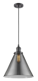 Innovations Lighting X-Large Cone 1-100 watt 12 inch Oil Rubbed Bronze Mini Pendant Smoked glass 201COBG43L