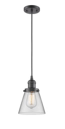Innovations Lighting Small Cone 1-100 watt 6 inch Oil Rubbed Bronze Mini Pendant Clear glass 201COBG62