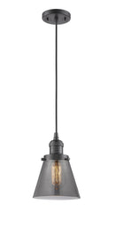 Innovations Lighting Small Cone 1-100 watt 6 inch Oil Rubbed Bronze Mini Pendant Smoked glass 201COBG63