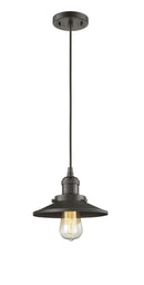 Innovations Lighting Railroad 1-100 watt 8 inch Oil Rubbed Bronze Mini Pendant Oil Rubbed Bronze Railroad shades 201COBM5