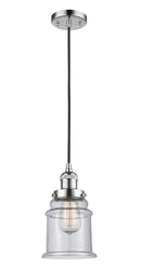 Innovations Lighting Canton 1-100 watt 6.5 inch Polished Chrome Mini Pendant Seedy glass 201CPCG184