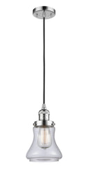 Innovations Lighting Bellmont 1-100 watt 6.5 inch Polished Chrome Mini Pendant Clear glass 201CPCG192