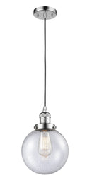 Innovations Lighting Beacon 1-100 watt 8 inch Antique Copper Mini Pendant Seedy glass 201CPCG2048