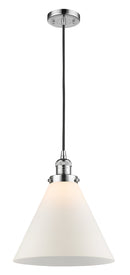 Innovations Lighting X-Large Cone 1-100 watt 12 inch Polished Chrome Mini Pendant Matte White Cased glass 201CPCG41L