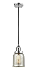 Innovations Lighting Small Bell 1-100 watt 5 inch Polished Chrome Mini Pendant Silver Plated Mercury glass 201CPCG58