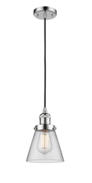 Innovations Lighting Small Cone 1-100 watt 6 inch Polished Chrome Mini Pendant Clear glass 201CPCG62