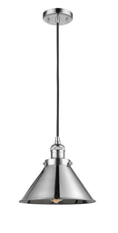 Innovations Lighting Briarcliff 1-100 watt 10 inch Polished Chrome Mini Pendant Polished Chrome Briarcliff shades 201CPCM10PC