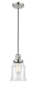 Innovations Lighting Canton 1-100 watt 6.5 inch Polished Nickel Mini Pendant Clear glass 201CPNG182