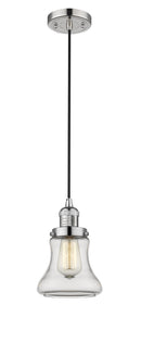 Innovations Lighting Bellmont 1-100 watt 6.5 inch Polished Nickel Mini Pendant Clear glass 201CPNG192