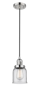 Innovations Lighting Small Bell 1-100 watt 5 inch Polished Nickel Mini Pendant Clear glass 201CPNG52