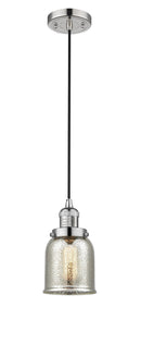 Innovations Lighting Small Bell 1-100 watt 5 inch Polished Nickel Mini Pendant Silver Plated Mercury glass 201CPNG58