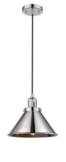 Innovations Lighting Briarcliff 1-100 watt 10 inch Polished Nickel Mini Pendant Polished Nickel Briarcliff shades 201CPNM10PN