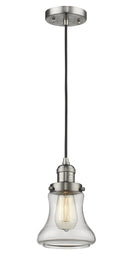 Innovations Lighting Bellmont 1-100 watt 6.5 inch Brushed Satin Nickel Mini Pendant Clear glass 201CSNG192