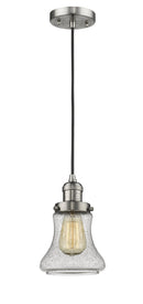 Innovations Lighting Bellmont 1-100 watt 6.5 inch Brushed Satin Nickel Mini Pendant Seedy glass 201CSNG194