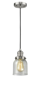 Innovations Lighting Small Bell 1-100 watt 8 inch Antique Copper Mini Pendant Seedy glass 201CSNG54