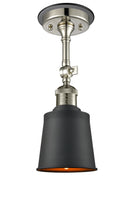 Innovations Lighting Addison 1 Light Semi-Flush Mount Part Of The Franklin Restoration Collection 201FBP-PNBK-M9-BK