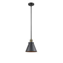 Appalachian Mini Pendant shown in the Black Antique Brass finish with a Matte Black shade