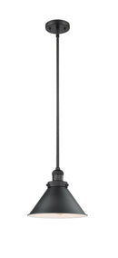 Innovations Lighting Briarcliff 1-100 watt 10 inch Matte Black Mini Pendant Matte Black Briarcliff shades Hang Straight Swivel 201SBKM10BK