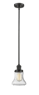 Innovations Lighting Bellmont 1-100 watt 6.5 inch Oil Rubbed Bronze Mini Pendant Seedy glass Hang Straight Swivel 201SOBG194