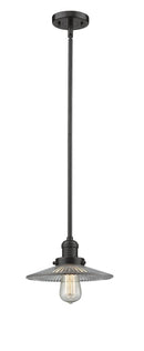 Innovations Lighting Halophane 1-100 watt 10 inch Oil Rubbed Bronze Mini Pendant Halophane glass Hang Straight Swivel 201SOBG2