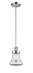 Innovations Lighting Bellmont 1-100 watt 6.5 inch Polished Chrome Mini Pendant Clear glass Hang Straight Swivel 201SPCG192