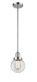 Innovations Lighting Beacon 1-100 watt 6 inch Polished Chrome Mini Pendant Clear glass Hang Straight Swivel 201SPCG2026