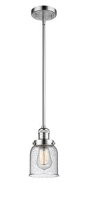 Innovations Lighting Small Bell 1-100 watt 5 inch Polished Chrome Mini Pendant Seedy glass Hang Straight Swivel 201SPCG54