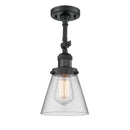 Innovations Lighting Small Cone 1 Light Sconce Part Of The Franklin Restoration Collection 203-BK-G62-LED