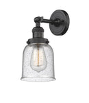 Innovations Lighting Small Bell 1-100 watt 5 inch Oil Rubbed Bronze Sconce Seedy Glass 180 Degree Adjustable Swivel 203OBG54