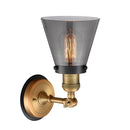 Innovations Lighting Small Cone 1 Light Mixed Metals Sconce Part Of The Franklin Restoration Collection 203BB-BPBK-HRBK-G63
