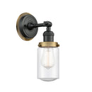 Dover Sconce shown in the Matte Black finish with a Seedy shade