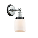 Bell Sconce shown in the Polished Chrome finish with a Matte White shade
