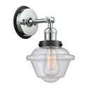 Oxford Sconce shown in the Polished Chrome finish with a Seedy shade