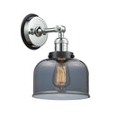 Bell Sconce shown in the Polished Chrome finish with a Plated Smoke shade