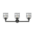 Innovations Lighting Small Bell Cage 3 Light Bath Vanity Light Part Of The Franklin Restoration Collection 205-BK-G52-CE