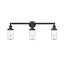 Dover Bath Vanity Light shown in the Oil Rubbed Bronze finish with a Seedy shade