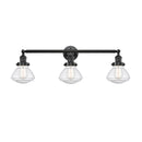 Olean Bath Vanity Light shown in the Oil Rubbed Bronze finish with a Seedy shade