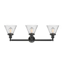 Innovations Lighting Large Cone 3 Light Bath Vanity Light Part Of The Franklin Restoration Collection 205-OB-G44