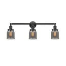 Bell Bath Vanity Light shown in the Oil Rubbed Bronze finish with a Plated Smoke shade