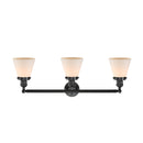 Innovations Lighting Small Cone 3 Light Bath Vanity Light Part Of The Franklin Restoration Collection 205-OB-G61