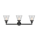 Innovations Lighting Small Cone 3 Light Bath Vanity Light Part Of The Franklin Restoration Collection 205-OB-G62
