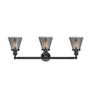 Innovations Lighting Small Cone 3 Light Bath Vanity Light Part Of The Franklin Restoration Collection 205-OB-G63