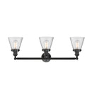 Innovations Lighting Small Cone 3 Light Bath Vanity Light Part Of The Franklin Restoration Collection 205-OB-G64