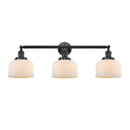 Bell Bath Vanity Light shown in the Oil Rubbed Bronze finish with a Matte White shade