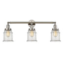 Canton Bath Vanity Light shown in the Polished Nickel finish with a Seedy shade