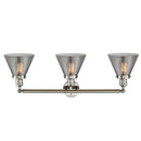 Innovations Lighting Large Cone 3 Light Bath Vanity Light Part Of The Franklin Restoration Collection 205-PN-G43